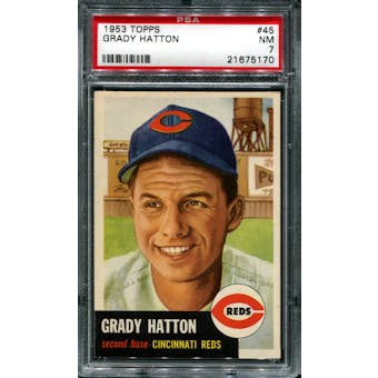 1953 Topps Baseball #45 Grady Hatton PSA 7 (NM) *5170