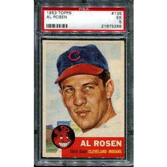 1953 Topps Baseball #135 Al Rosen PSA 5 (EX) *5268