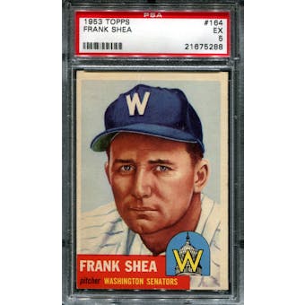 1953 Topps Baseball #164 Frank Shea PSA 5 (EX) *5288