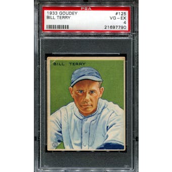 1933 Goudey Baseball #125 Bill Terry PSA 4 (VG-EX) *7790