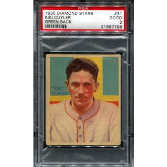 1935 Diamond Stars Baseball #31 Kiki Cuyler PSA 2 (GOOD) *7798