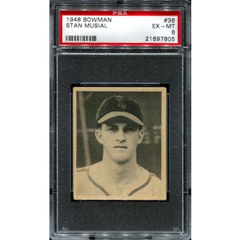1948 Bowman Baseball #36 Stan Musial Rookie PSA 6 (EX-MT) *7805