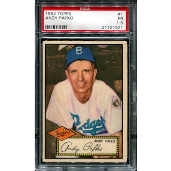 1952 Topps Baseball #1 Andy Pafko PSA 1.5 (FR) *1521