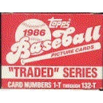 1986 Topps Traded & Rookies Baseball Factory 100 Set Case