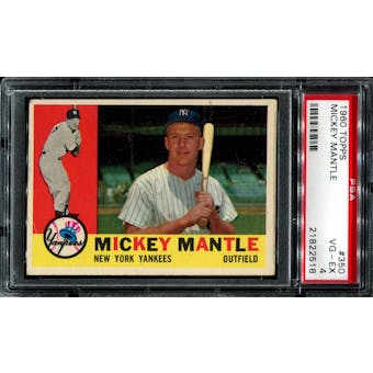 1960 Topps Baseball #350 Mickey Mantle PSA 4 (VG-EX) *2518