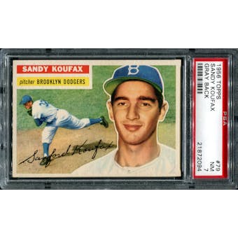 1956 Topps Baseball #79 Sandy Koufax PSA 7 (NM) *2094