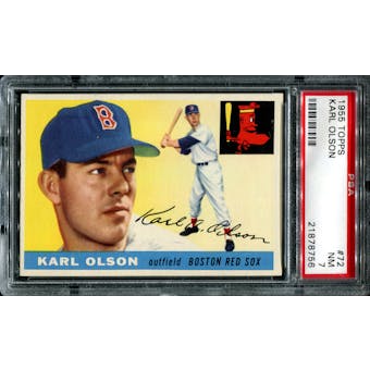 1955 Topps Baseball #72 Karl Olson PSA 7 (NM) *8756