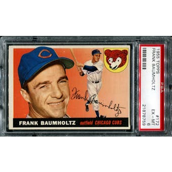 1955 Topps Baseball #172 Frank Baumholtz PSA 6 (EX-MT) *8759
