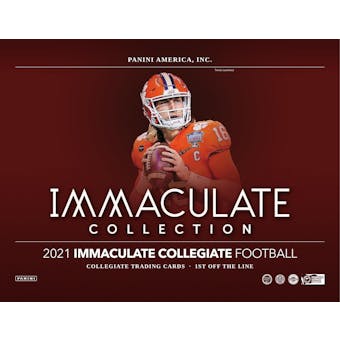 2021 Panini Immaculate Collegiate Football Hobby 1st Off The Line FOTL Box