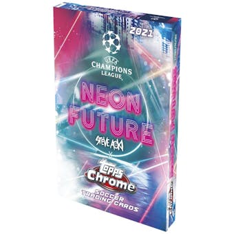 2020/21 Topps UEFA Champions League Chrome Steve Aoki Neon Futures Soccer Hobby Box