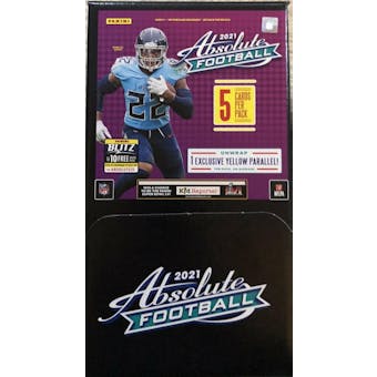2021 Panini Absolute Football 48-Pack Gravity Feed Box (Yellow Parallels!) (KABOOM!)