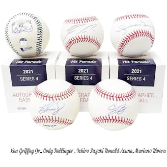 2021 Hit Parade Autographed Baseball Hobby Box - Series 4 - Griffey Jr., Acuna Jr., Bellinger & Tatis Jr!!!