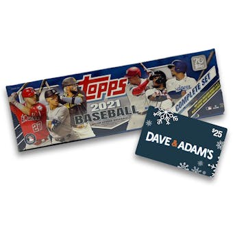 Holiday Set Special - 2021 Topps Baseball Factory Set PLUS 1 Dave & Adam's $25 Gift Card