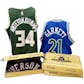 2020/21 Hit Parade Autographed Basketball Jersey - Series 17 - Hobby 10-Box Case - Curry, Ewing & Giannis!!