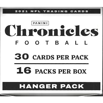 2021 Panini Chronicles Football 30-Card Hanger 16-Pack Box (Green Parallels!)