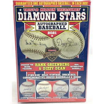 2021 TriStar Hidden Treasures Diamond Stars Autographed Baseball Hobby Box