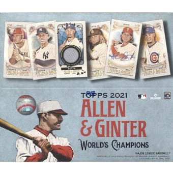 2021 Topps Allen & Ginter Baseball 24-Pack Retail Box