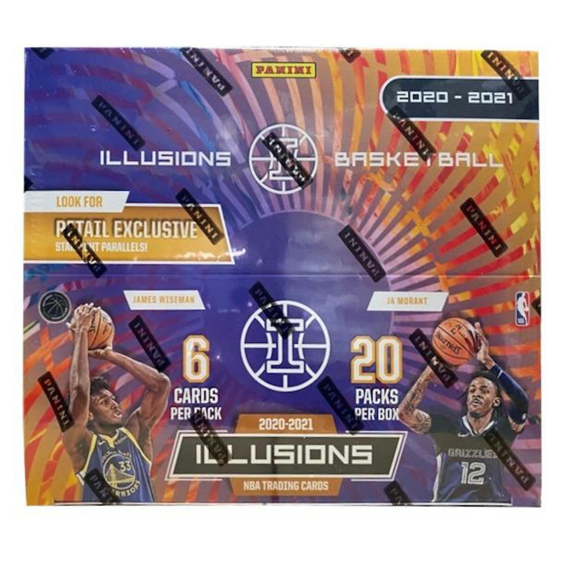 2020/21 Panini Illusions Basketball Retail 20Pack Box (Pink and Black
