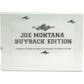 2021 Leaf Joe Montana Buyback Edition Football Hobby 10-Box Case