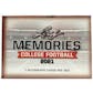 2021 Leaf Memories College Football Hobby 12-Box Case