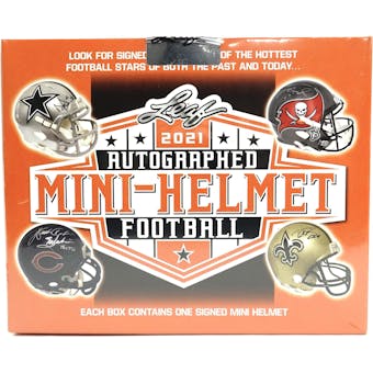2021 Leaf Autographed Mini-Helmet Football Hobby Box