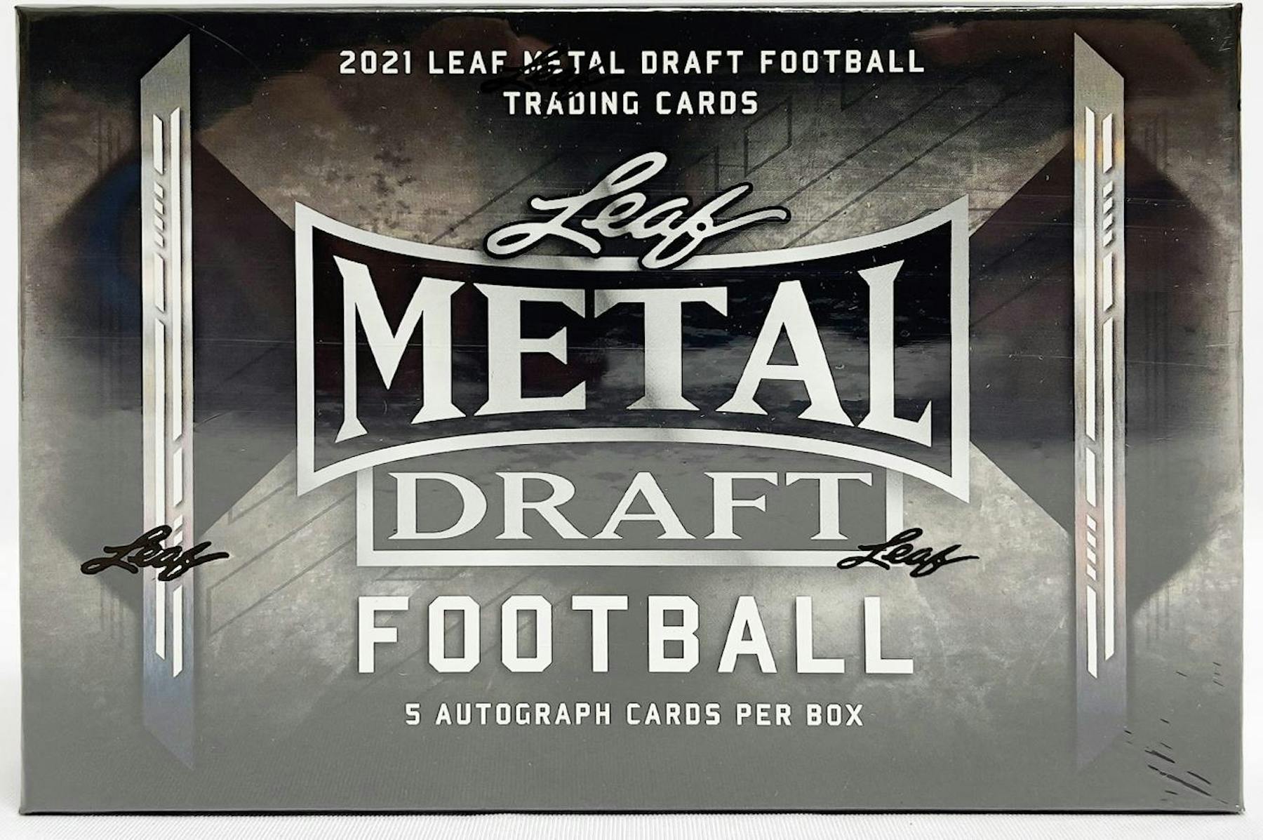 2021 Leaf Metal Draft Football Hobby Box DA Card World