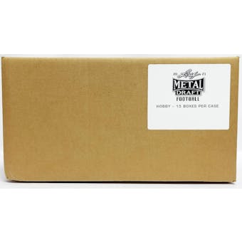 2021 Leaf Metal Draft Football Hobby 15-Box Case