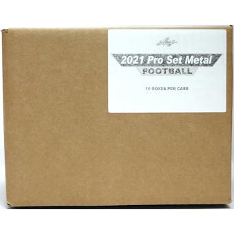 2021 Leaf Pro Set Metal Football Hobby 10-Box Case