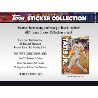 2021 Topps Baseball MLB Sticker Collection Box