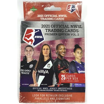 2021 Parkside NWSL Trading Cards Premier Edition Vol. 2 Soccer Hanger Box (Lot of 6)