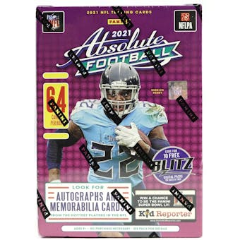 2021 Panini Absolute Football 8-Pack Blaster Box (Green Parallels!) (Lot of 6)