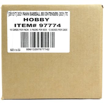 2021 Panini Contenders Baseball Hobby 12-Box Case