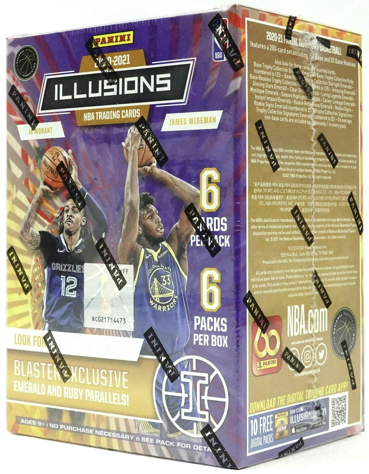 Panini Illusions 2020 2021 NBA Basketball Cards Blaster Box