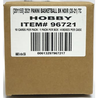 2020/21 Panini Noir Basketball Hobby 4-Box Case