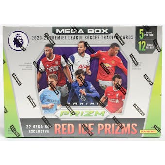 2020/21 Panini Prizm Premier League EPL Soccer Mega Box (Red Ice Prizms)