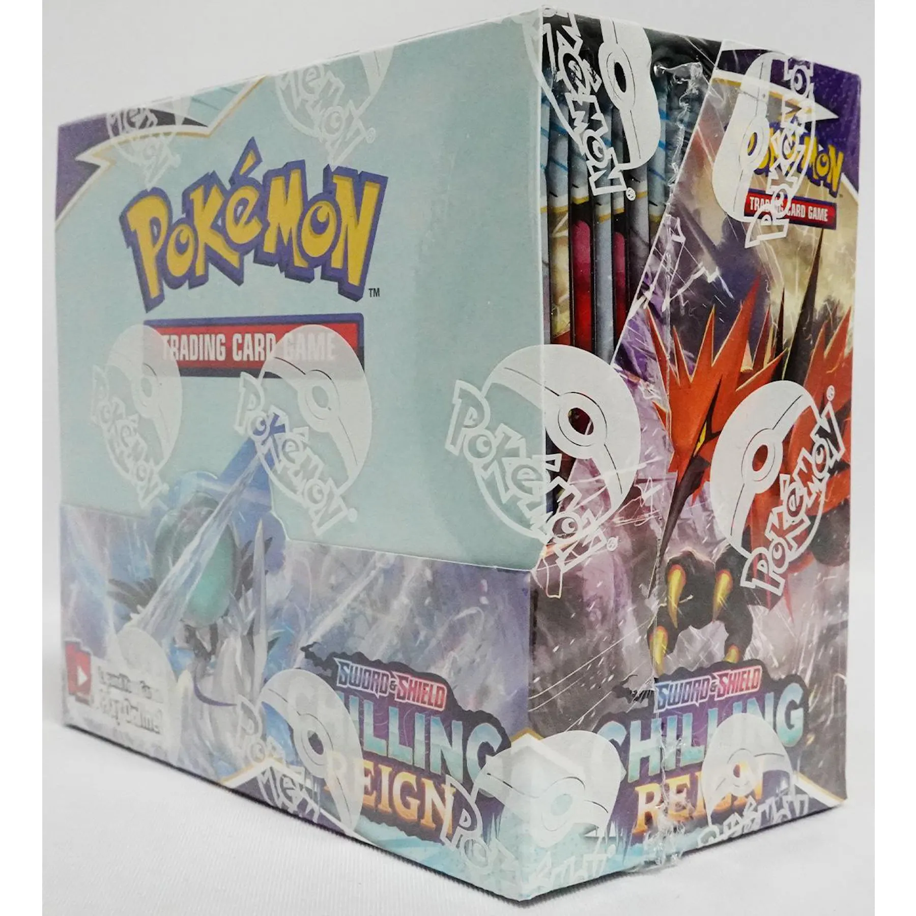 pokemon chilling reign booster box case Pokemon Booster Box Plastic Protector Case For Chilling Reign +All X5