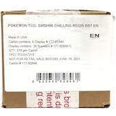 Pokemon Sword & Shield: Chilling Reign Booster 6-Box Case