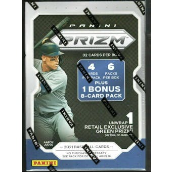 2021 Panini Prizm Baseball 7-Pack Blaster Box (Green Prizms!) (Lot of 6)