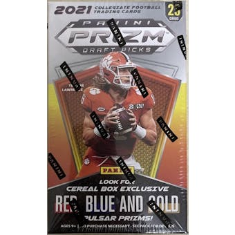 2021 Panini Prizm Draft Football Cereal Box (Red, Blue, and Gold Pulsar Prizms!)