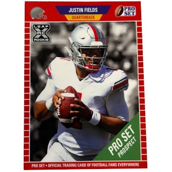 2021 Leaf Pro Set Justin Fields Rookie Card Background Variant