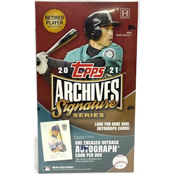 2021 Topps Archives Signature Series Retired Player Edition Baseball Hobby Box
