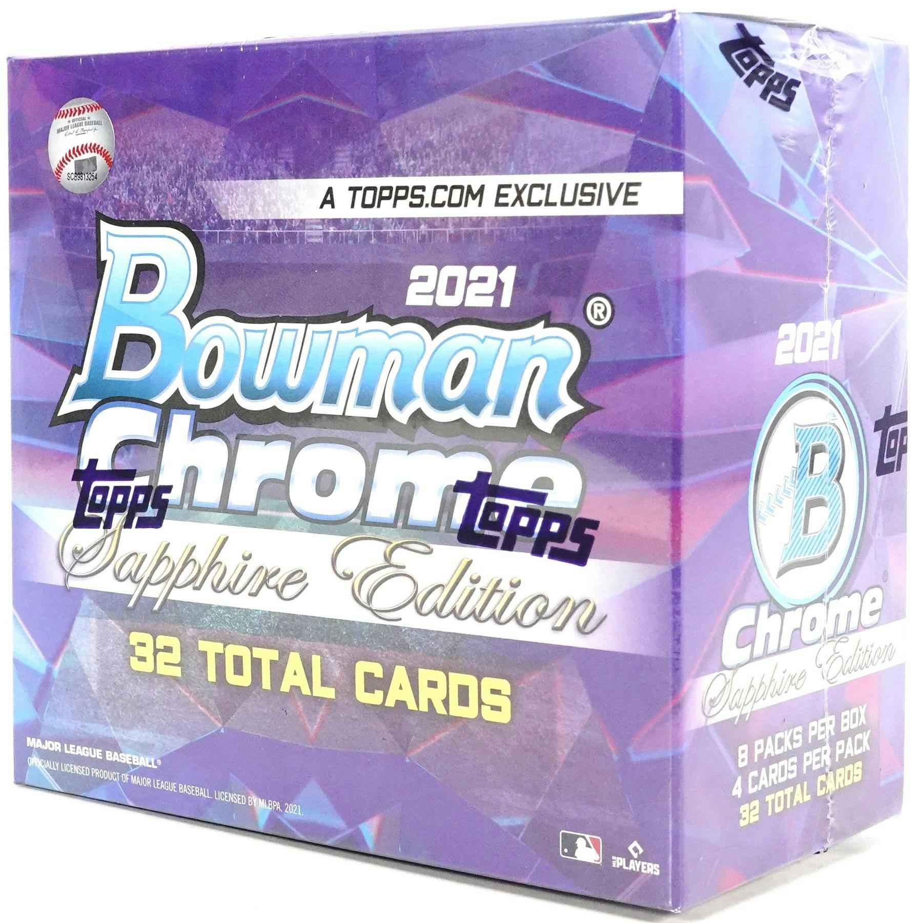 2021 Bowman Chrome Sapphire Edition Baseball Hobby Box DA Card World