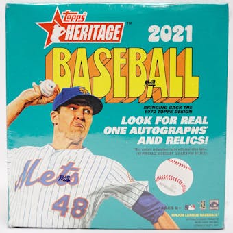 2021 Topps Heritage Baseball Mega Box (Blue Sparkle Parallels)
