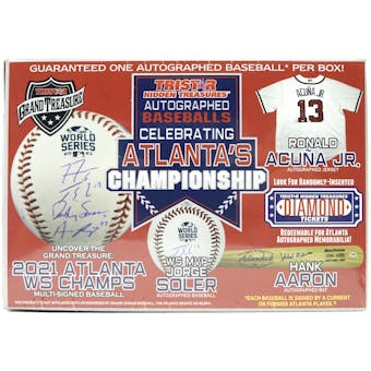 2021 TriStar Autographed Baseball Celebrating Atlanta's Championship Hobby Box