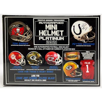 2021 TriStar Hidden Treasures Autographed Mini Helmet Platinum Edition Football Hobby Box