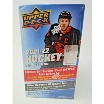 2021/22 Upper Deck Series 1 Hockey 5-Pack Blaster Box (Oversized Young Guns!)