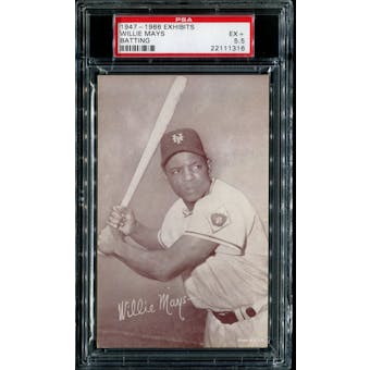 1947-1966 Exhibits Baseball Willie Mays (Batting) PSA 5.5 (EX+) *1316