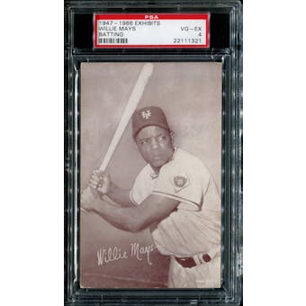 1947-1966 Exhibits Baseball Willie Mays (Batting) PSA 4 (VG-EX) *1321