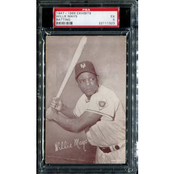 1947-1966 Exhibits Baseball Willie Mays (Batting) PSA 5 (EX) *1323
