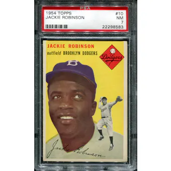 1954 Topps Baseball #10 Jackie Robinson PSA 7 (NM) *8583